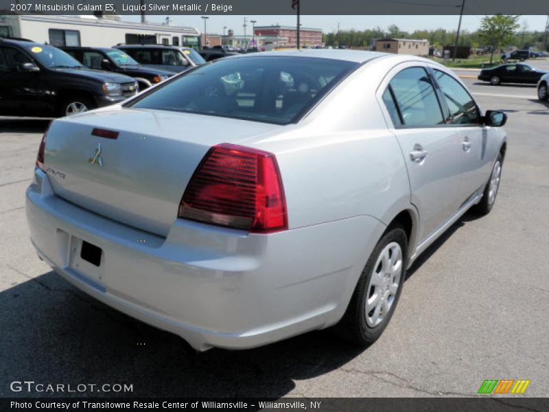 Liquid Silver Metallic / Beige 2007 Mitsubishi Galant ES