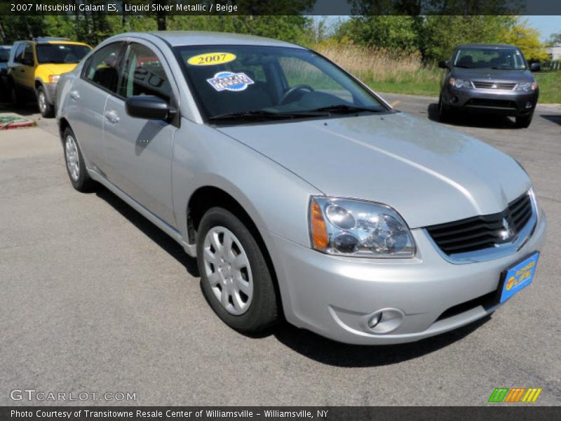 Liquid Silver Metallic / Beige 2007 Mitsubishi Galant ES