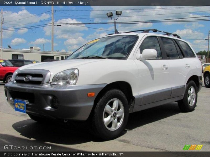 Nordic White / Beige 2006 Hyundai Santa Fe GLS 4WD