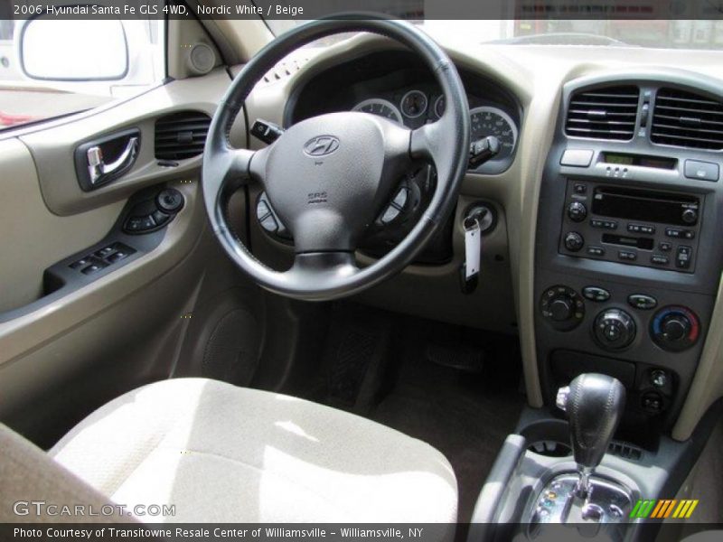 Nordic White / Beige 2006 Hyundai Santa Fe GLS 4WD