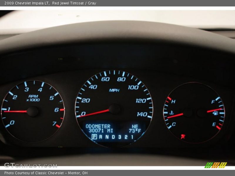 Red Jewel Tintcoat / Gray 2009 Chevrolet Impala LT