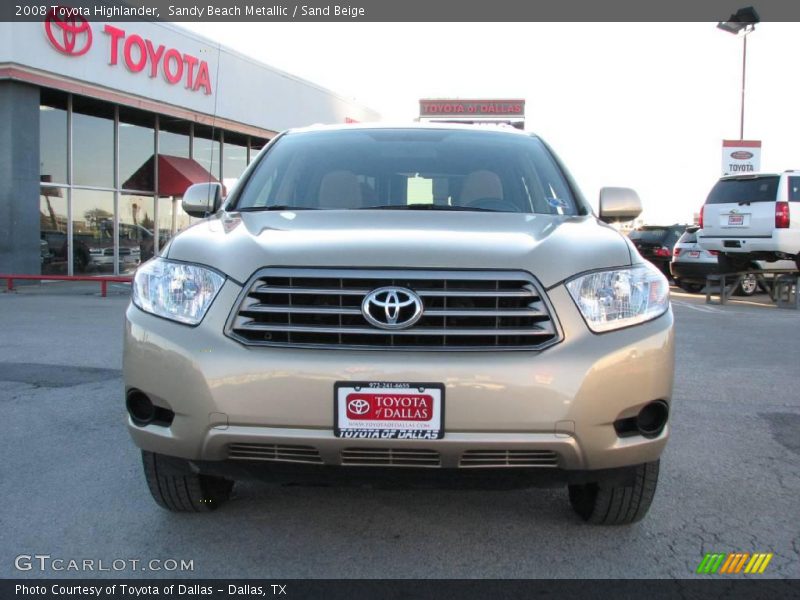 Sandy Beach Metallic / Sand Beige 2008 Toyota Highlander