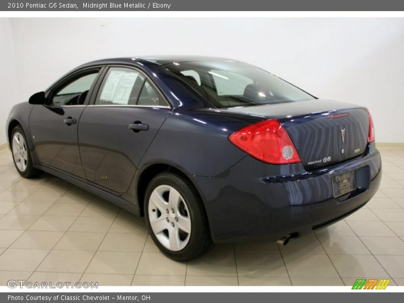 Midnight Blue Metallic / Ebony 2010 Pontiac G6 Sedan