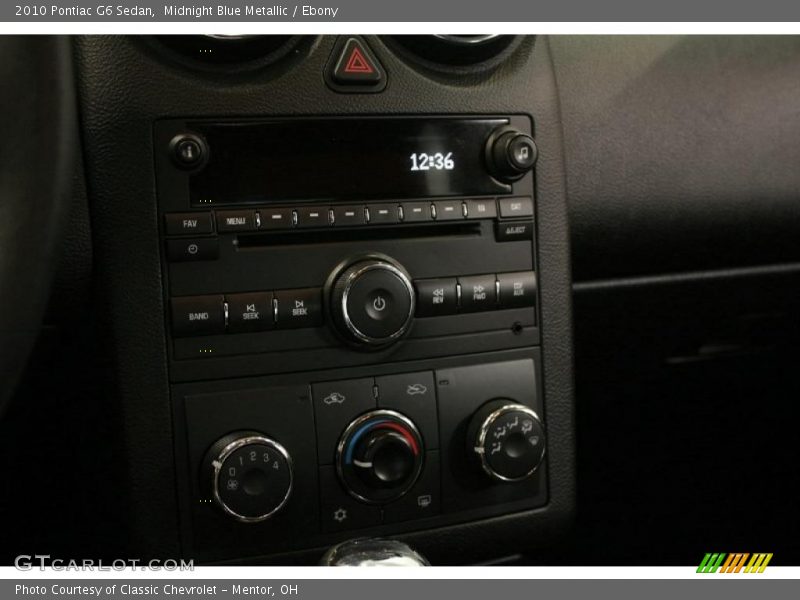 Midnight Blue Metallic / Ebony 2010 Pontiac G6 Sedan