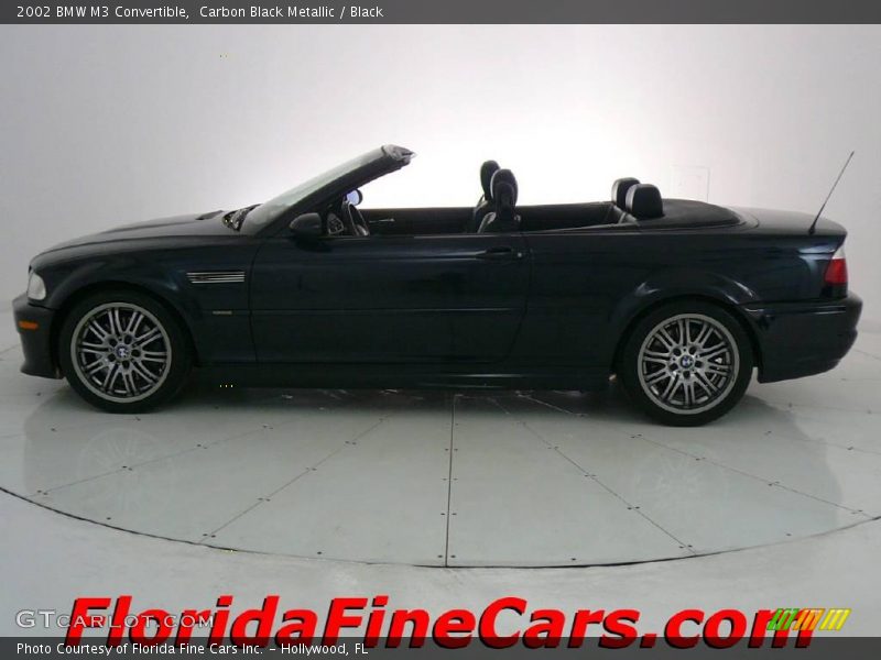 Carbon Black Metallic / Black 2002 BMW M3 Convertible