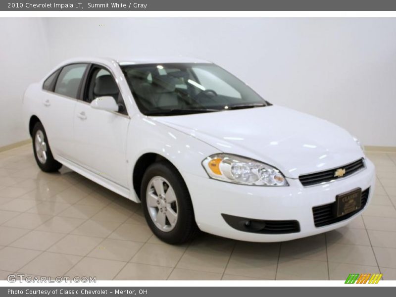 Summit White / Gray 2010 Chevrolet Impala LT