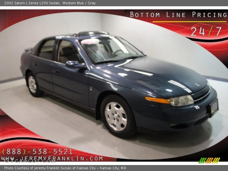 Medium Blue / Gray 2002 Saturn L Series L300 Sedan