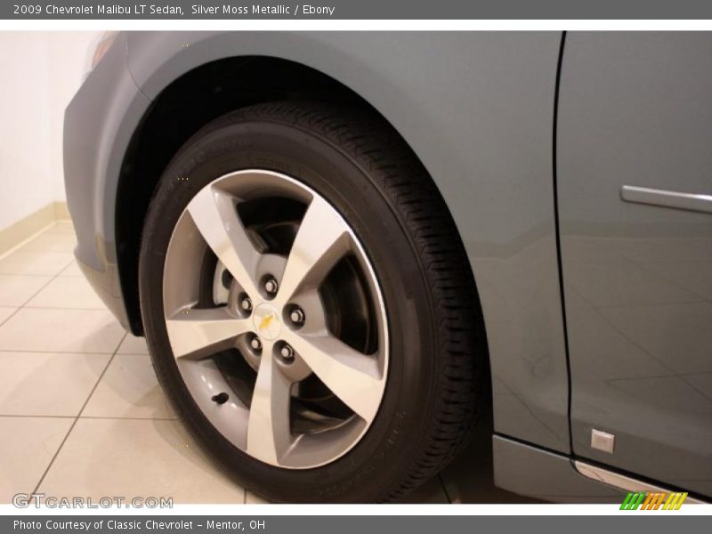 Silver Moss Metallic / Ebony 2009 Chevrolet Malibu LT Sedan