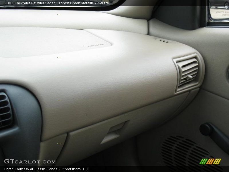Forest Green Metallic / Neutral 2002 Chevrolet Cavalier Sedan