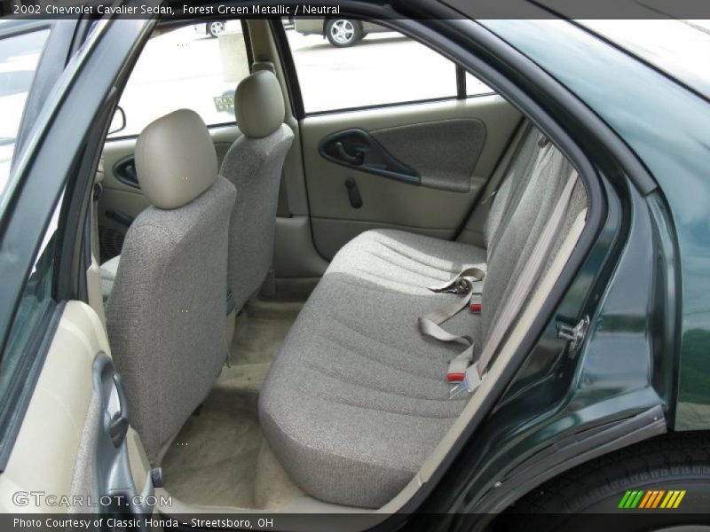 Forest Green Metallic / Neutral 2002 Chevrolet Cavalier Sedan