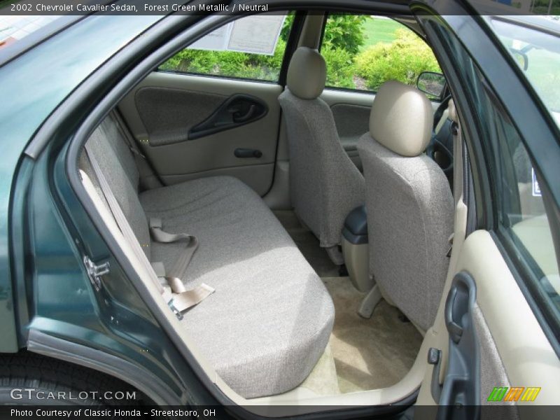 Forest Green Metallic / Neutral 2002 Chevrolet Cavalier Sedan