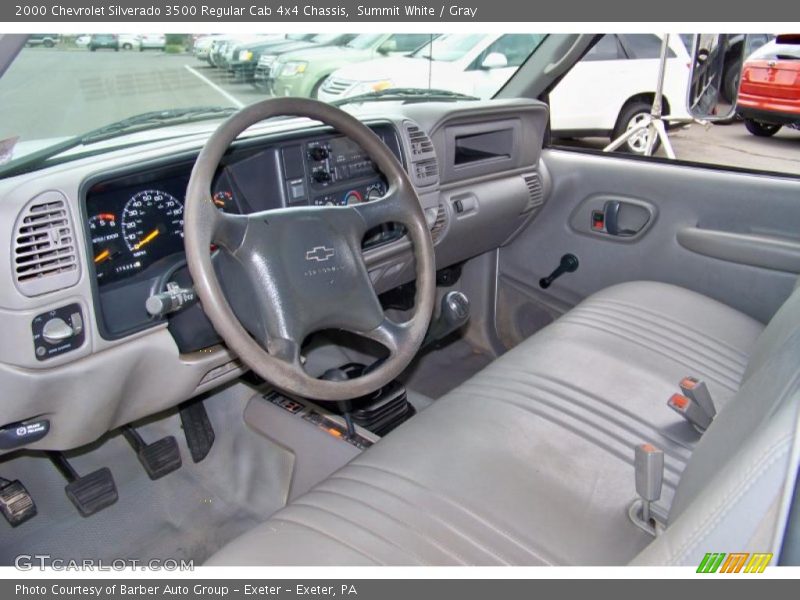 Summit White / Gray 2000 Chevrolet Silverado 3500 Regular Cab 4x4 Chassis