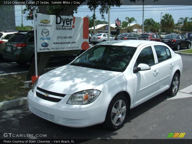 Summit White / Gray 2010 Chevrolet Cobalt LT Sedan