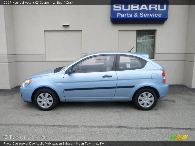 Ice Blue / Gray 2007 Hyundai Accent GS Coupe