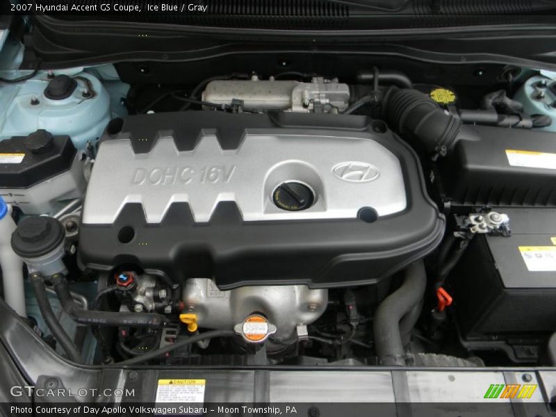 Ice Blue / Gray 2007 Hyundai Accent GS Coupe