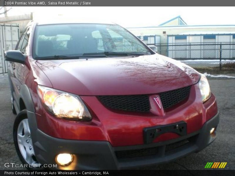 Salsa Red Metallic / Slate 2004 Pontiac Vibe AWD