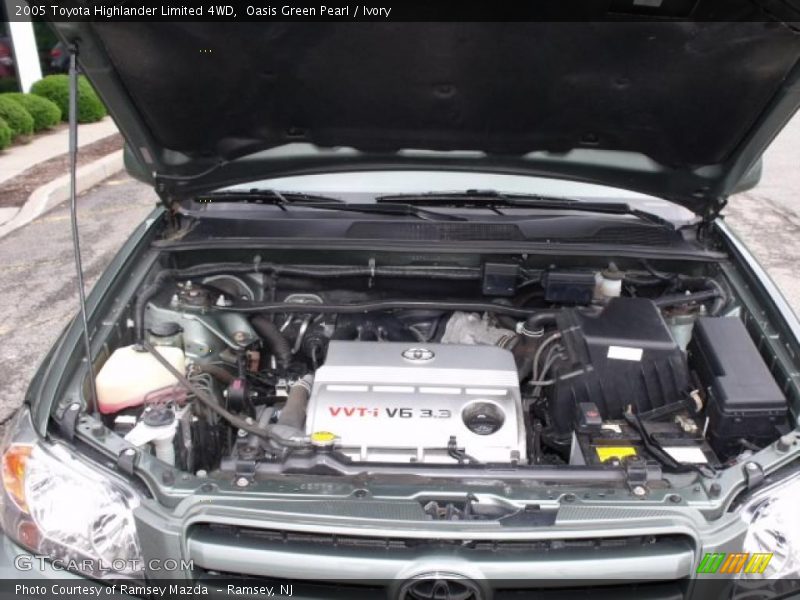 Oasis Green Pearl / Ivory 2005 Toyota Highlander Limited 4WD