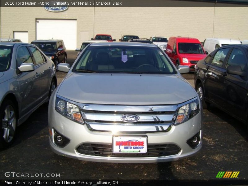 Brilliant Silver Metallic / Charcoal Black 2010 Ford Fusion Hybrid