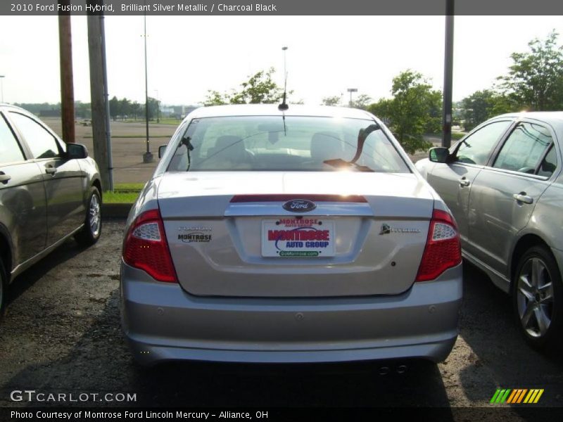 Brilliant Silver Metallic / Charcoal Black 2010 Ford Fusion Hybrid