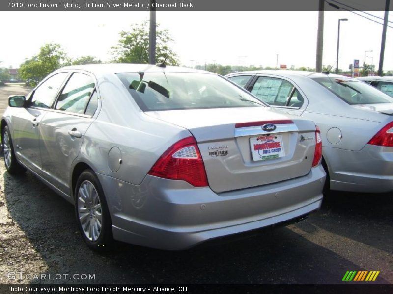Brilliant Silver Metallic / Charcoal Black 2010 Ford Fusion Hybrid