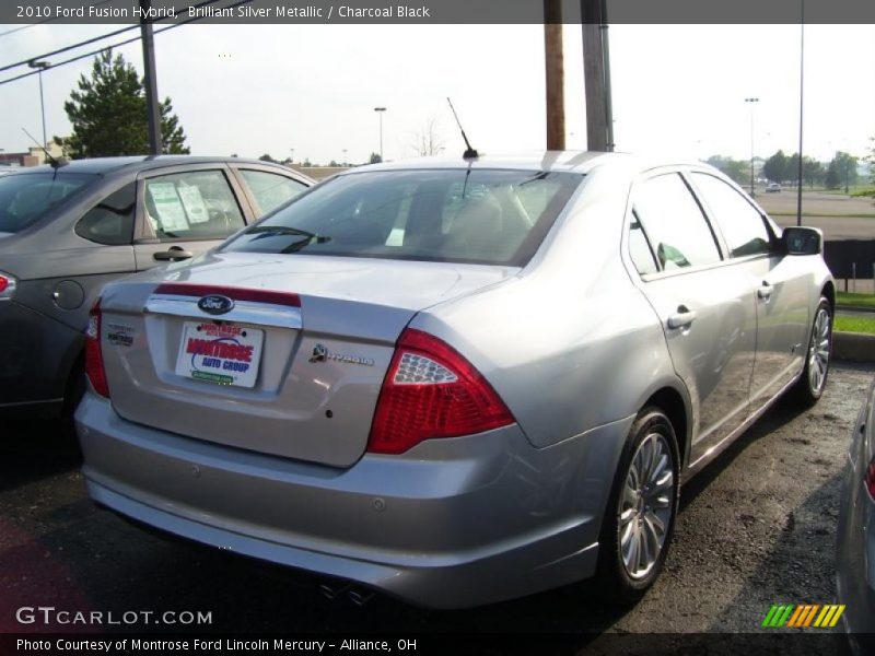 Brilliant Silver Metallic / Charcoal Black 2010 Ford Fusion Hybrid