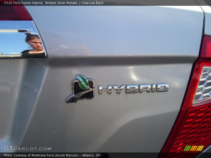 Brilliant Silver Metallic / Charcoal Black 2010 Ford Fusion Hybrid