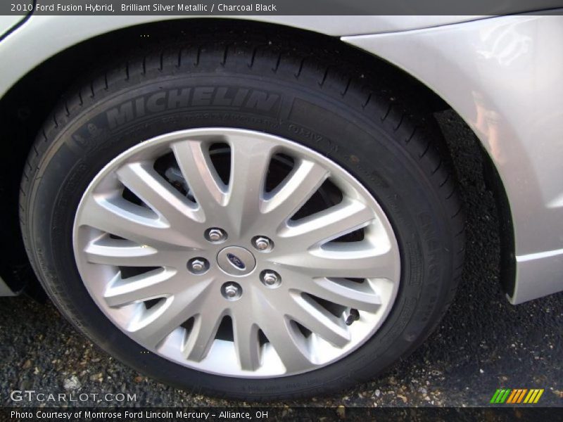 Brilliant Silver Metallic / Charcoal Black 2010 Ford Fusion Hybrid