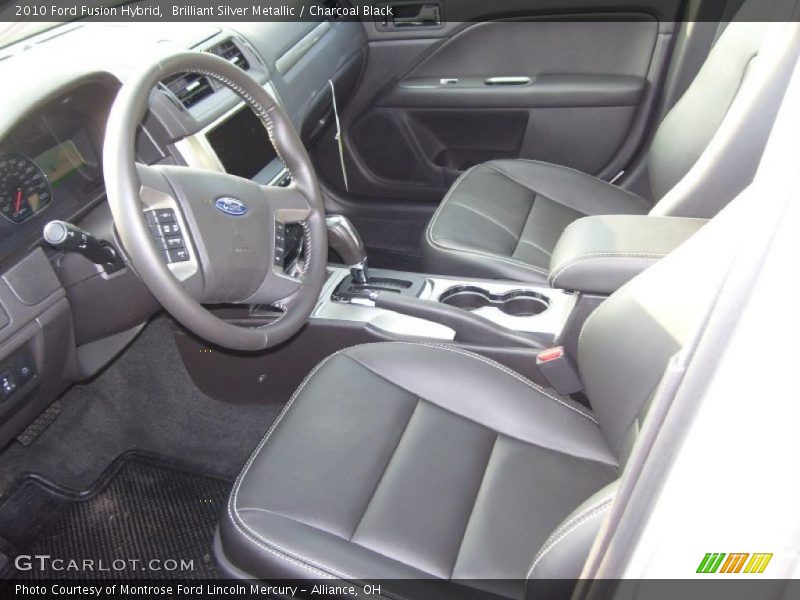Brilliant Silver Metallic / Charcoal Black 2010 Ford Fusion Hybrid