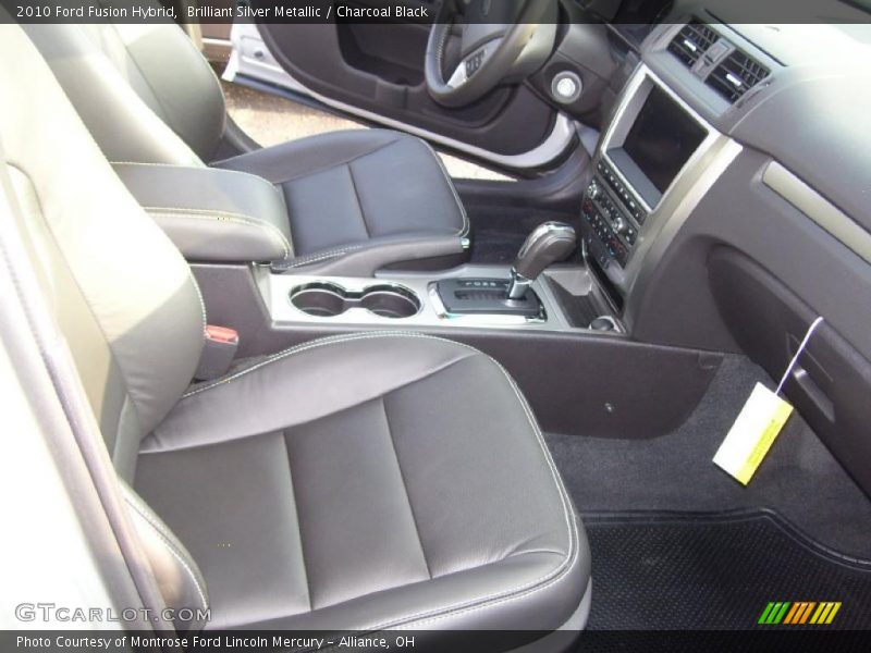 Brilliant Silver Metallic / Charcoal Black 2010 Ford Fusion Hybrid