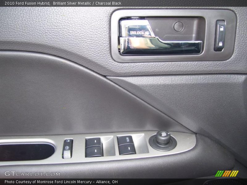 Brilliant Silver Metallic / Charcoal Black 2010 Ford Fusion Hybrid
