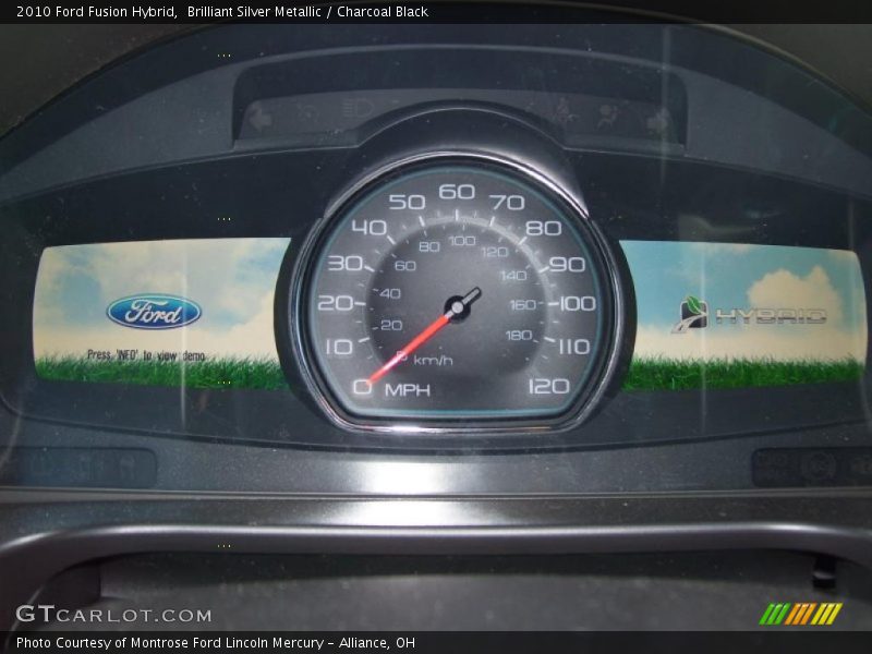 Brilliant Silver Metallic / Charcoal Black 2010 Ford Fusion Hybrid