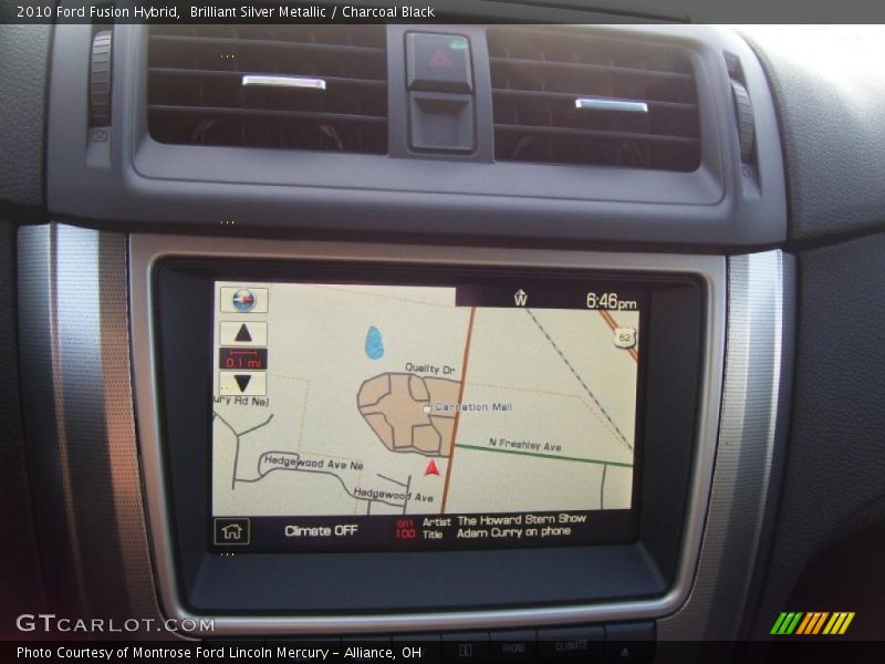 Brilliant Silver Metallic / Charcoal Black 2010 Ford Fusion Hybrid