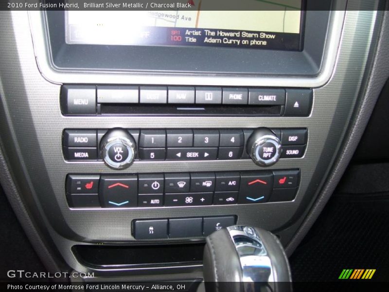 Brilliant Silver Metallic / Charcoal Black 2010 Ford Fusion Hybrid