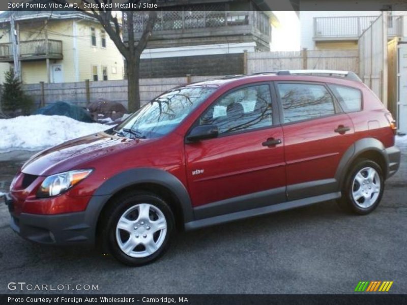 Salsa Red Metallic / Slate 2004 Pontiac Vibe AWD