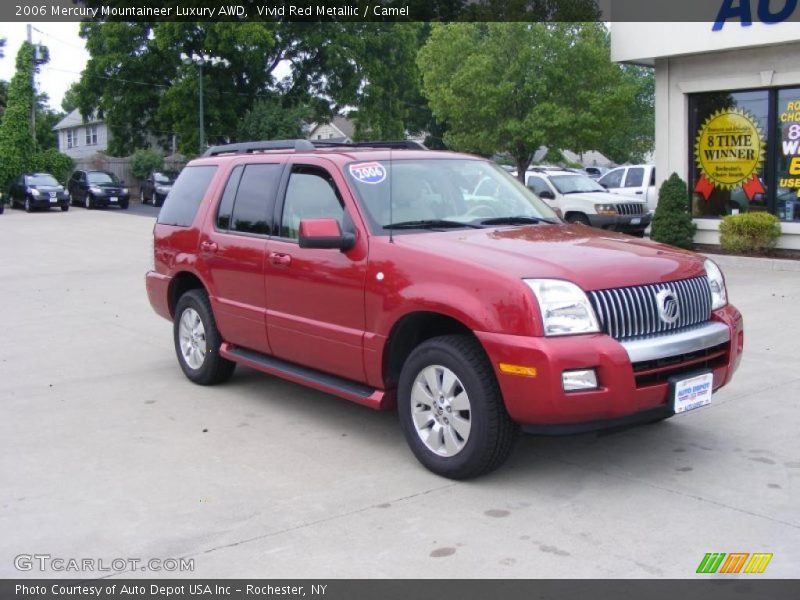 Vivid Red Metallic / Camel 2006 Mercury Mountaineer Luxury AWD