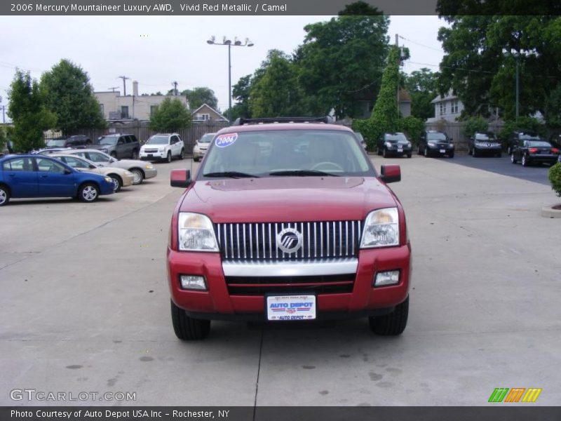 Vivid Red Metallic / Camel 2006 Mercury Mountaineer Luxury AWD