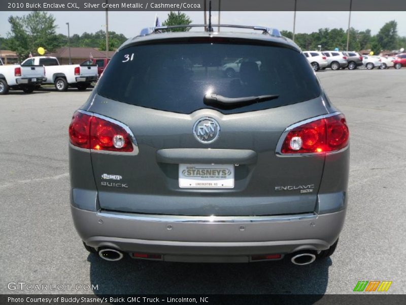 Silver Green Metallic / Cashmere/Cocoa 2010 Buick Enclave CXL