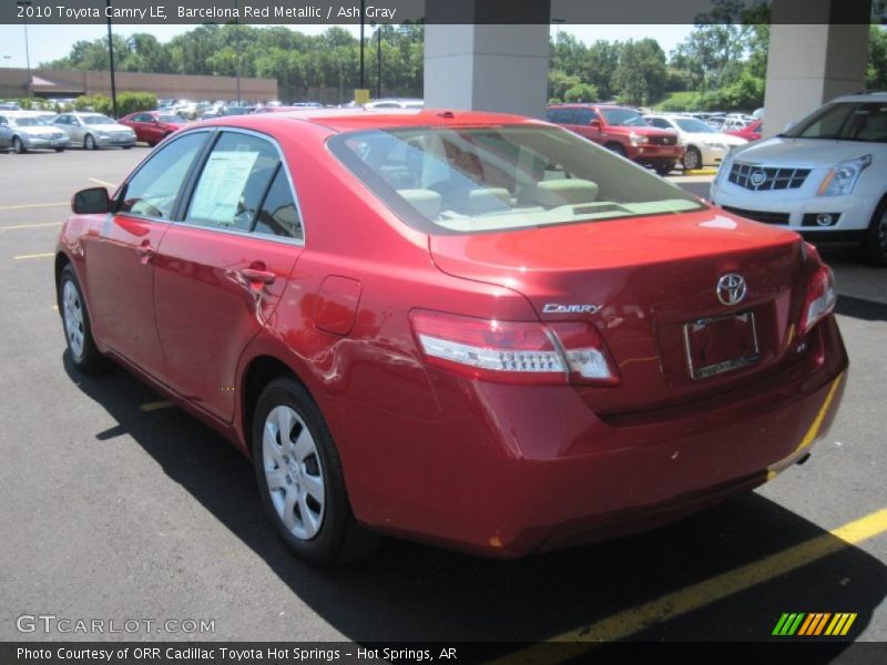 Barcelona Red Metallic / Ash Gray 2010 Toyota Camry LE