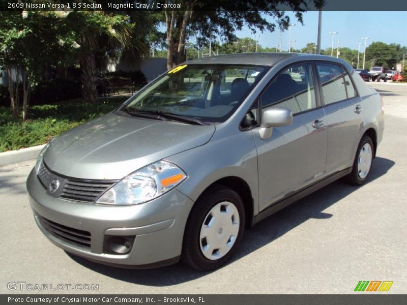 Magnetic Gray / Charcoal 2009 Nissan Versa 1.8 S Sedan