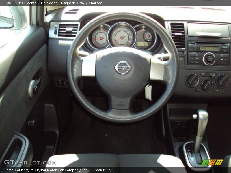 Magnetic Gray / Charcoal 2009 Nissan Versa 1.8 S Sedan