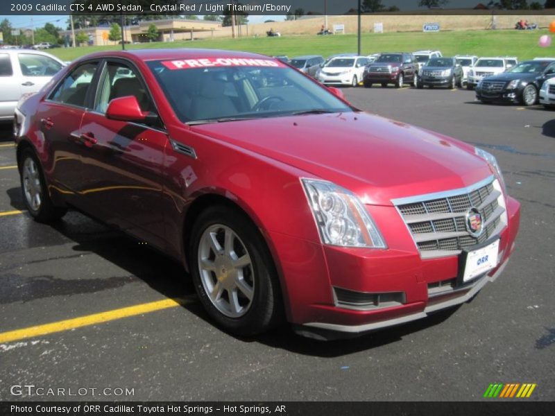 Crystal Red / Light Titanium/Ebony 2009 Cadillac CTS 4 AWD Sedan