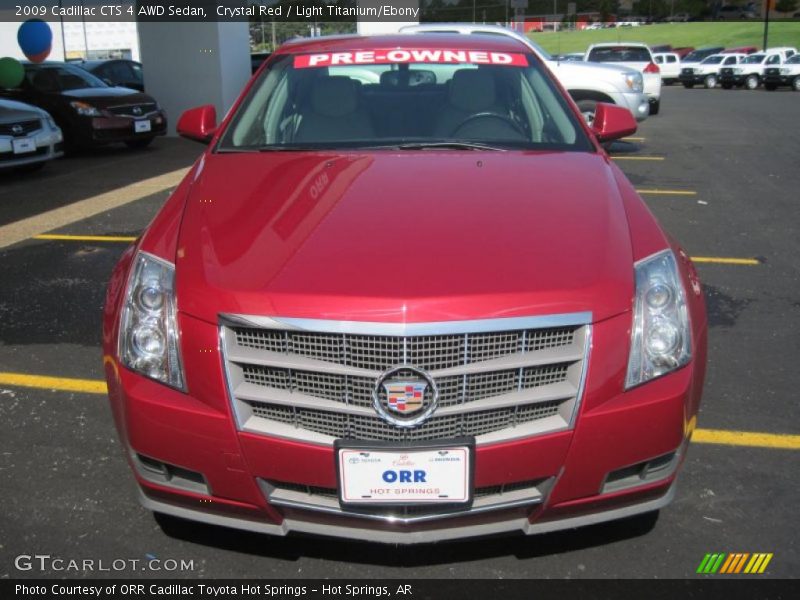 Crystal Red / Light Titanium/Ebony 2009 Cadillac CTS 4 AWD Sedan