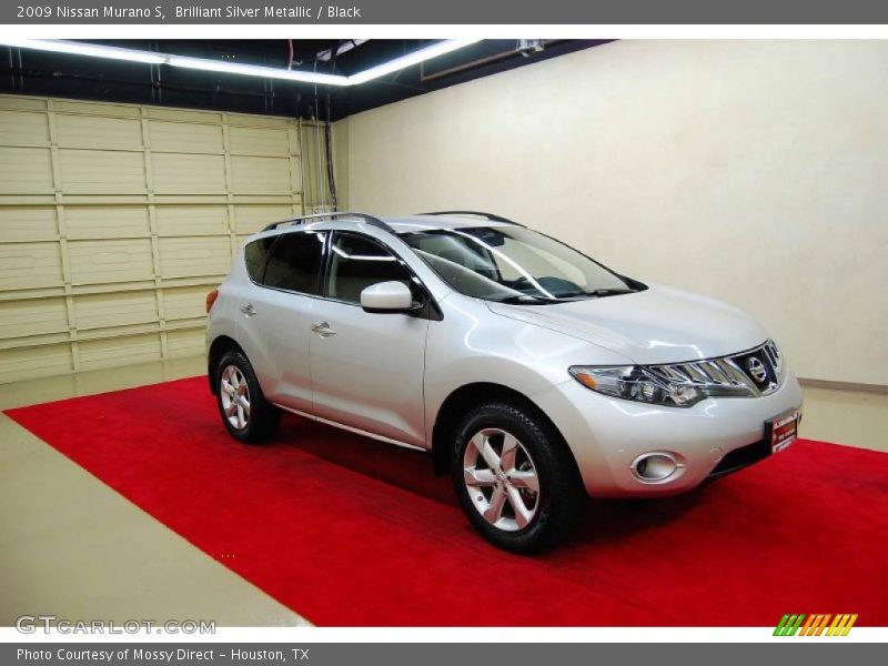 Brilliant Silver Metallic / Black 2009 Nissan Murano S