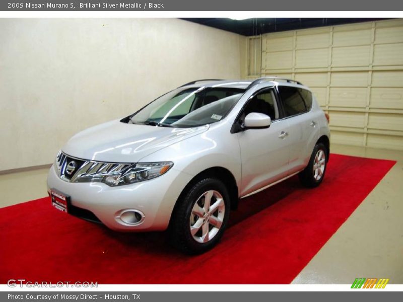 Brilliant Silver Metallic / Black 2009 Nissan Murano S