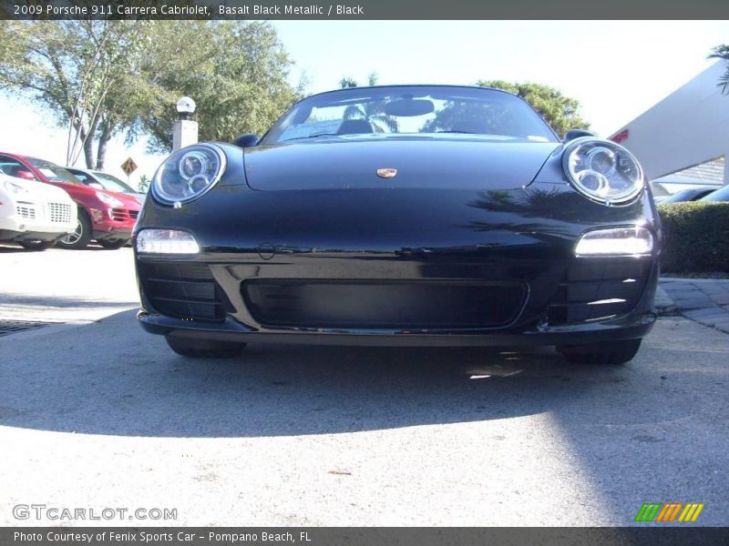 Basalt Black Metallic / Black 2009 Porsche 911 Carrera Cabriolet