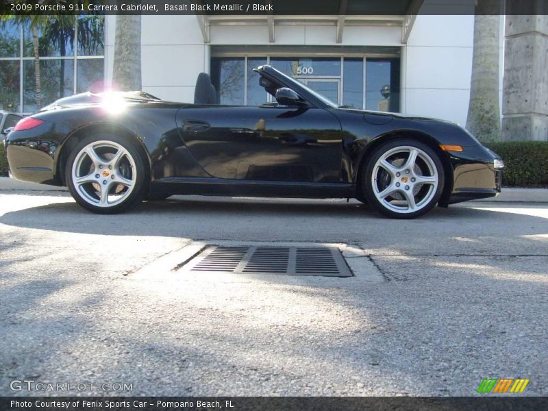Basalt Black Metallic / Black 2009 Porsche 911 Carrera Cabriolet