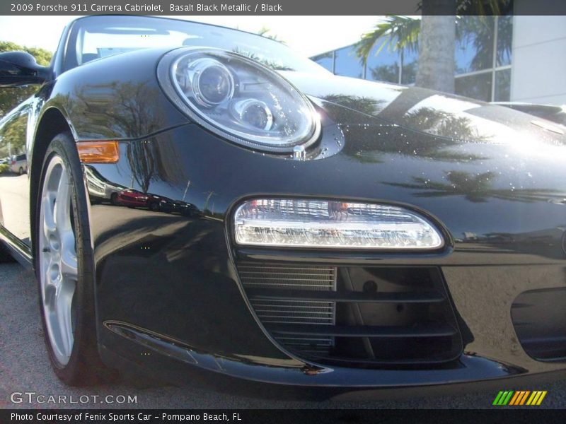 Basalt Black Metallic / Black 2009 Porsche 911 Carrera Cabriolet