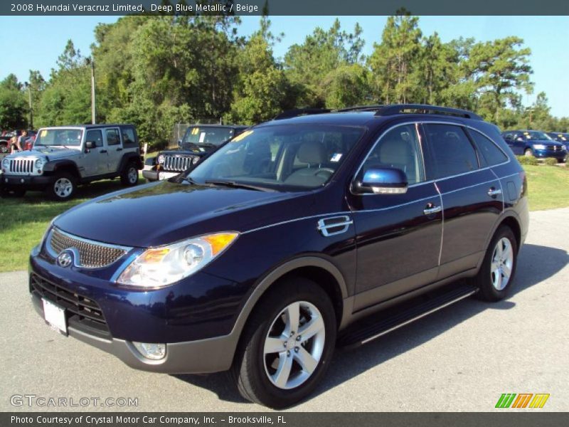 Deep Blue Metallic / Beige 2008 Hyundai Veracruz Limited