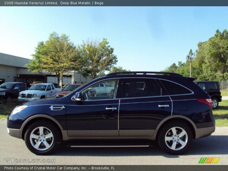 Deep Blue Metallic / Beige 2008 Hyundai Veracruz Limited
