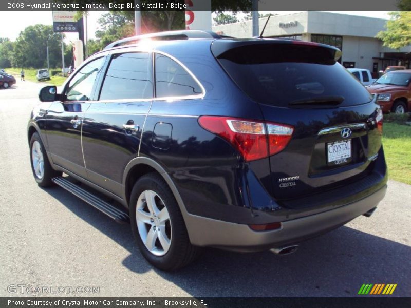 Deep Blue Metallic / Beige 2008 Hyundai Veracruz Limited